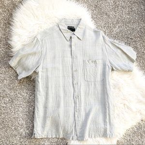 Vintage Marc Edwards Linen Plaid Short Sleeve Shirt Men’s M